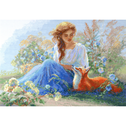 Cross stitch kit - Aine collection "Mother Nature. Meadow" 40 x 30 cm SRA1004