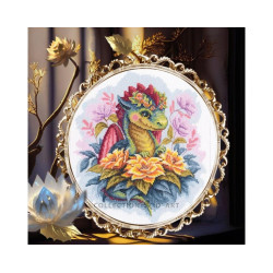 Cross-stitch kit "Guardian of the golden flowers" RTOM1010