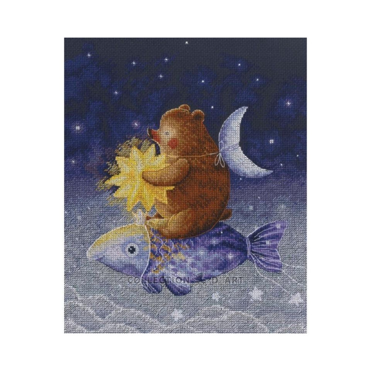Kreuzstich-Set "Reiten auf einem Zauberfisch" RTOM947