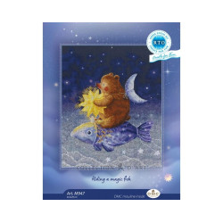 Kreuzstich-Set "Reiten auf einem Zauberfisch" RTOM947