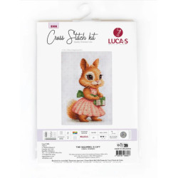 Cross Stitch Kit "The Squirrel's Gift" 10x17cm SB1414