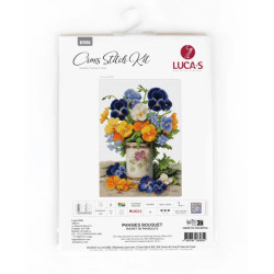 Cross Stitch Kit "Pansies Bouquet" 23x30cm SB7035