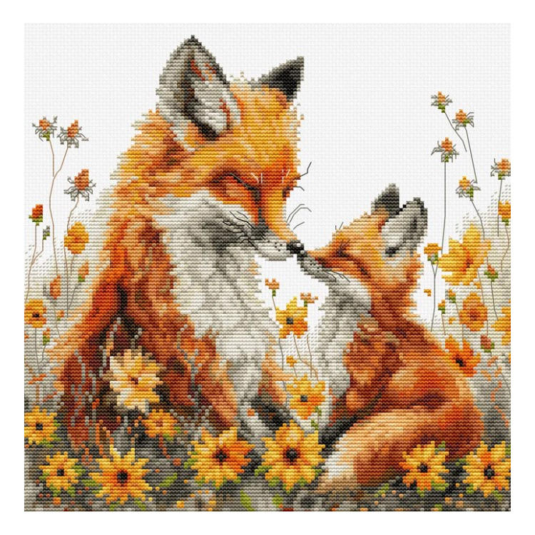 Cross Stitch Kit "Tenderness" 22x22 cm SBU5059