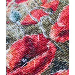 Cross stitch kit Poppies at sunset 30x19 cm AAH-221