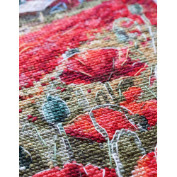 Cross stitch kit Poppies at sunset 30x19 cm AAH-221