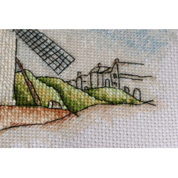 Cross stitch kit Windmills 39x18 cm AAH-111