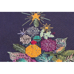 Cross stitch kit Christmas tree 19x22 cm AAH-090