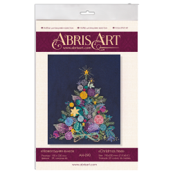 Cross stitch kit Christmas tree 19x22 cm AAH-090