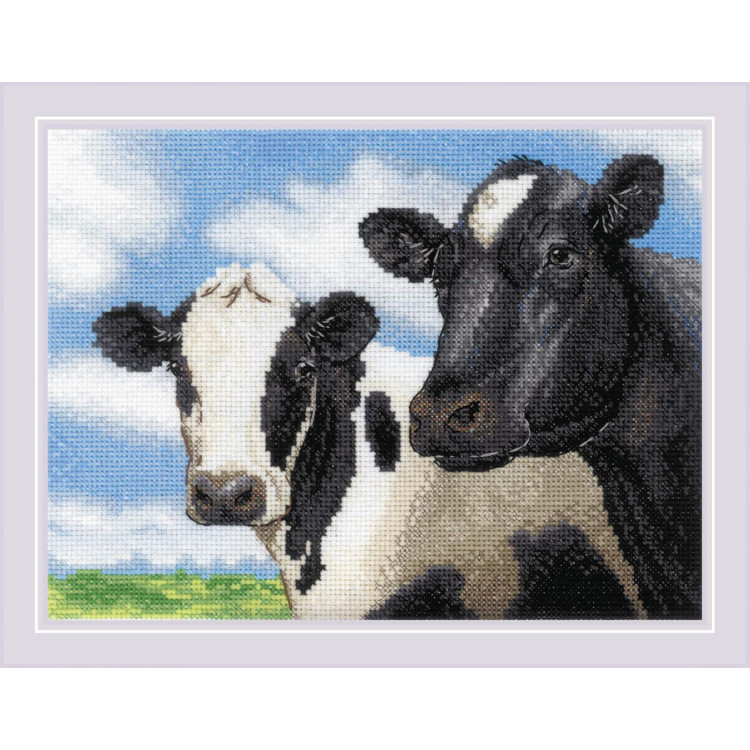 Cross stitch kit Cows 24x18 SRA2237