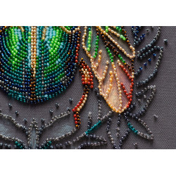 Main Bead Embroidery Kit Emerald beetle (Deco Scenes) 20x20 cm AAMB-105