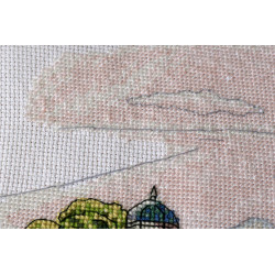 Cross-stitch kits Colorful domes(Landscape) 38x18 cm AAH-110