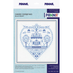 Cross stitch kit PANNA "Blue heart" PSO-1402