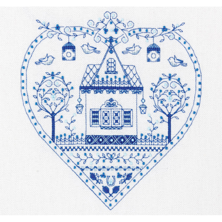 Набор для вышивки крестом "Синее сердце" PSO-1402