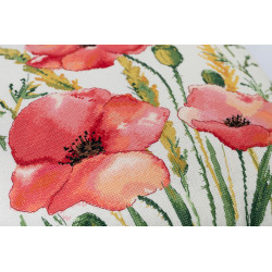 Cross stitch kit PANNA "Cushion front. Scarlet poppies" PPD-7337
