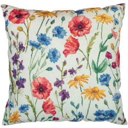 Cross stitch kit PANNA "Cushion front. Poppies and Echinacea" PPD-7329