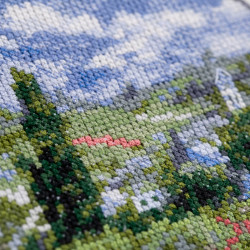 Cross stitch kit PANNA "View of Vétheuil" PMET-7359
