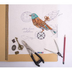 Cross stitch kit PANNA "Clockwork bird" PM-1871