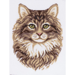 Набор для вышивки крестом "Сибирский кот" PJ-7465