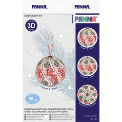 Cross stitch kit PANNA "Christmas toy. Christmas patterns" PIG-7387