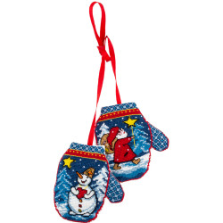 Cross stitch kit PANNA "Christmas decoration. Mittens" PIG-1529