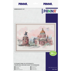 Cross stitch kit PANNA "Traveling around St. Petersburg" PGM-7282