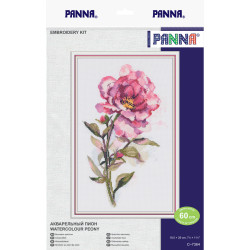 Cross stitch kit PANNA "Watercolor peony" PC-7364