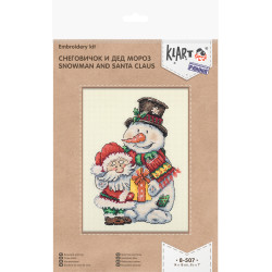 Набор для вышивки крестом "Снеговик и Дед Мороз" KL8-507