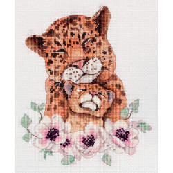 Kreuzstichset „Mutter und Kind Leoparden“ KL8-506