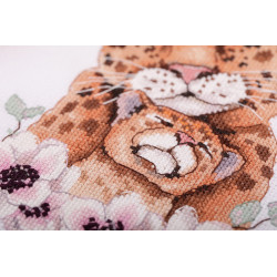 Cross stitch kit KLART "Mother and Child Leopards" KL8-506