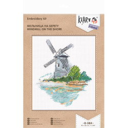 Набор для вышивки крестом "Ветряная мельница на берегу" KL8-384