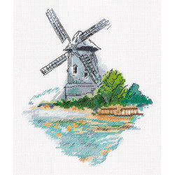 Набор для вышивки крестом "Ветряная мельница на берегу" KL8-384