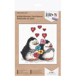 Cross stitch kit KLART "Penguins in love" KL8-287