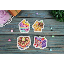 Cross stitch kit "Dessert. Icons. Magnets" ST-1074