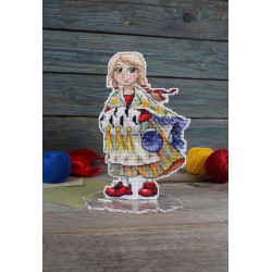 Cross stitch kit "Girl in red shoes" SR-924