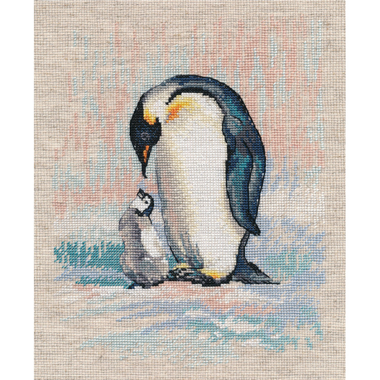 Cross stitch kit "Penguins" S1606