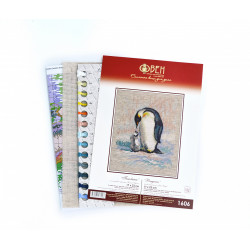 Cross stitch kit "Penguins" S1606