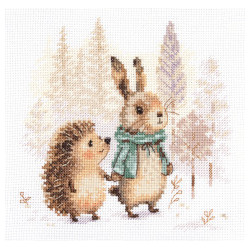 Cross stitch kit "Tales of the forest. Hare and hedgehog" S0-244