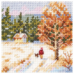 Cross stitch kit "Winter came. Way home" S0-239