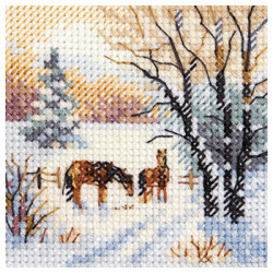 Cross stitch kit "Winter came. Horses" S0-238