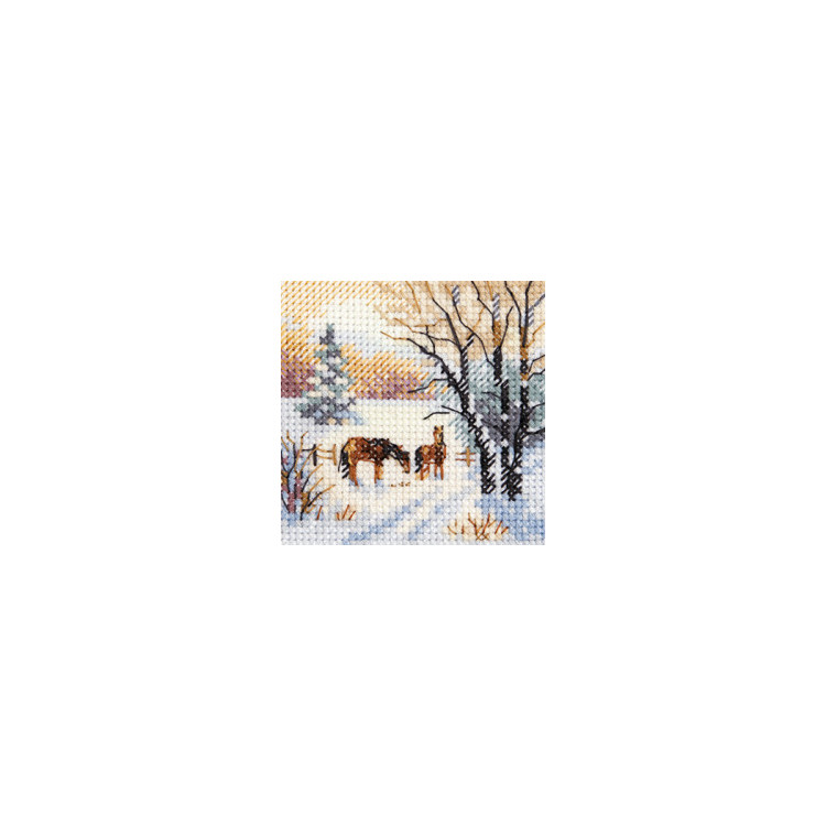 Cross stitch kit "Winter came. Horses" S0-238