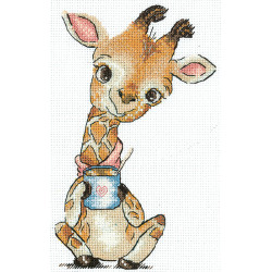 Cross stitch kit "Coffee lovers. Giraffe" SANK-65