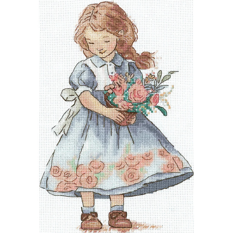 Набор для вышивки крестом "Девочка-Весна" SAND-35