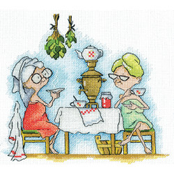 Набор для вышивки крестом "Бабушки в бане" SANB-22