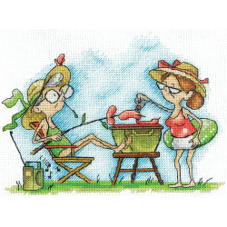 Cross stitch kit "Grannies on a picnic" SANB-21