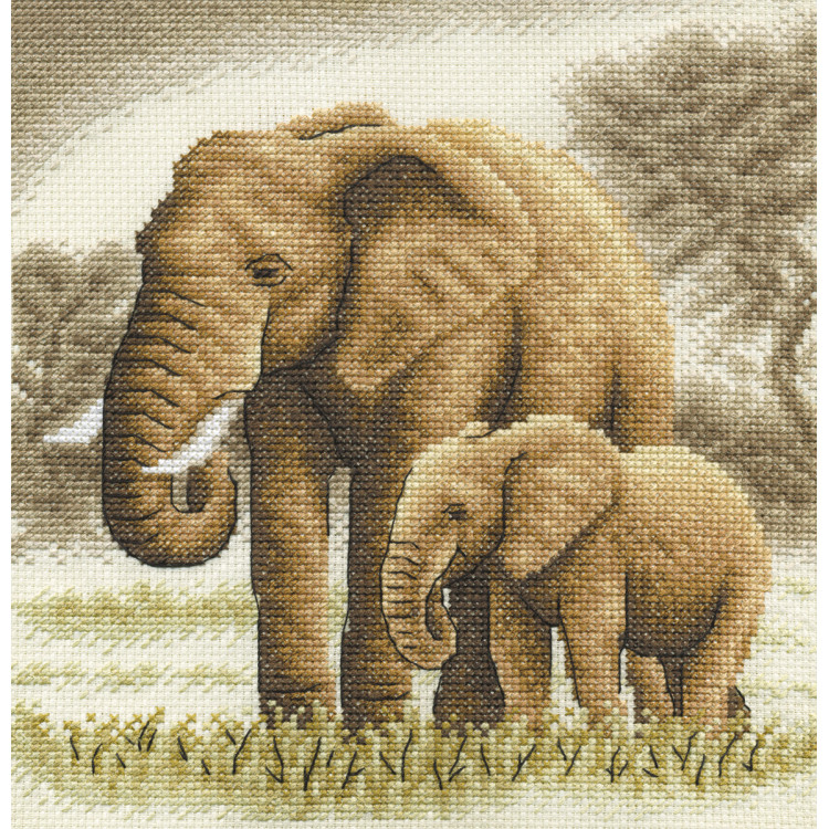 Cross stitch kit PANNA "Elephants" PJ-0564