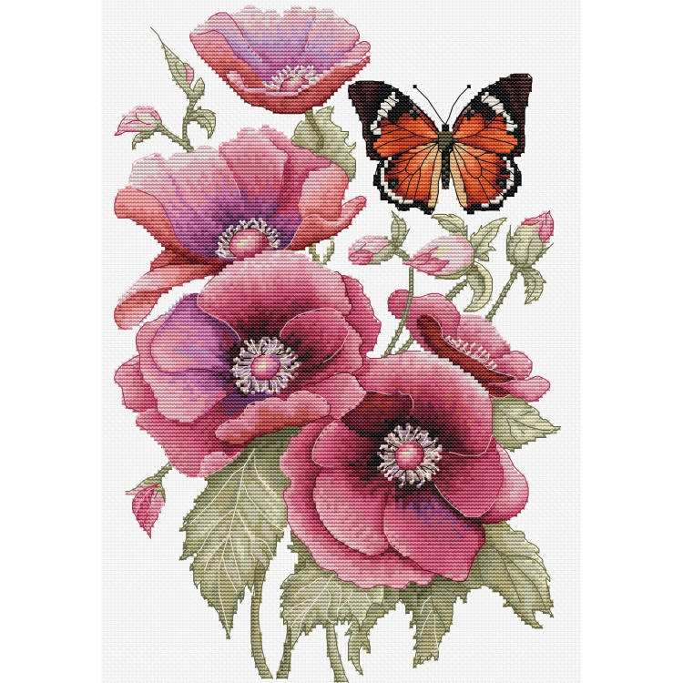 Cross Stitch Kit The Scent of Anemones 20x30 cm SB7037