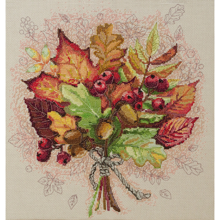 Cross-stitch kit Autumn moment 31x32.5 cm AAH-185