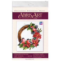 Cross-stitch kit Christmas wreath (Winter tale) 25x27 cm AAH-154