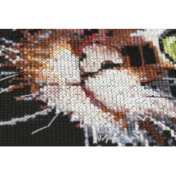 Cross-stitch kit Fluffy kitten 30x35 cm AAH-062