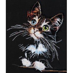 Cross-stitch kit Fluffy kitten 30x35 cm AAH-062